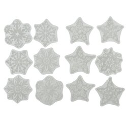 DECORIS Fensterbild Sterne, Schneeflocken 2 St./Pack.