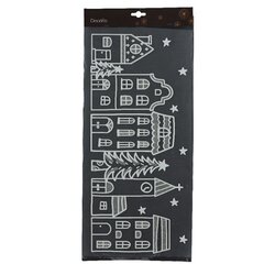 DECORIS Fensterbild Häuser