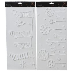 DECORIS Fensterbild Kugeln, Socken 2 St./Pack.