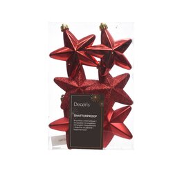 DECORIS Christbaumschmuck Stern Mix 6 St./Pack.