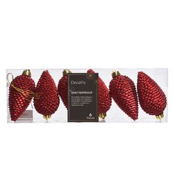 DECORIS Christbaumschmuck Zapfen Mix 4,5 x 8 cm (Ø x H)