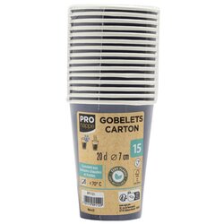 PROnappe 89112I Pappbecher 20cl dbl 15St 