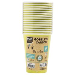 PROnappe 89113I Pappbecher 20cl gn 15St 