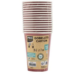 PROnappe 89115I Pappbecher 20cl rt 15St 
