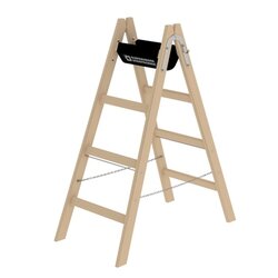 MUNK 33208 Stehleiter Holz 2x4Sprossen 