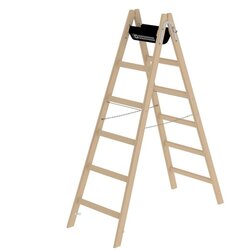 MUNK 33212 Stehleiter Holz 2x6Sprossen 