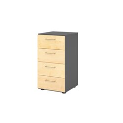 Hammerbacher V924S4/G/3/BS  Regal 2OH 4Schübe gp/Ahorn