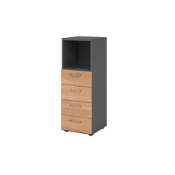 Hammerbacher V934S4/G/N/BS  Regal 3OH 4Schübe gp/Nussbaum