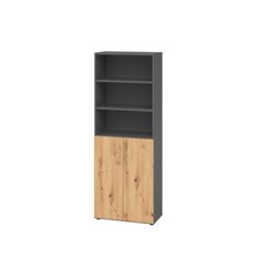 Hammerbacher V968T3/G/R/BS  Regal 6OH Türen 3OH gp/Asteiche