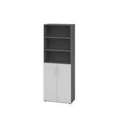 Hammerbacher V968T3/G/5/BS  Regal 6OH Türen 3OH gp/gr
