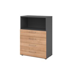 Hammerbacher V938S4/G/N/BS  Regal 3OH 4Schübe gp/Nussbaum