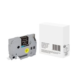 without brand WBBRRLT335BK Schriftband wie Brother TZe-335 12mmx8m ws auf sw