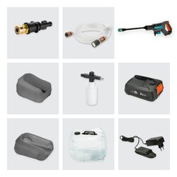 GARDENA Mitteldruckreiniger AquaClean 24/18V P4A Premium Set mit Akkupack