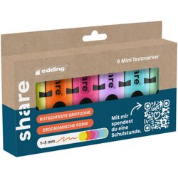 share 4-0021-6-1000 Textmarker Mini sort 6St 