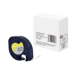 without brand WBDMRL91208SI Schriftband wie Dymo S0721730 12mmx4m sw auf si