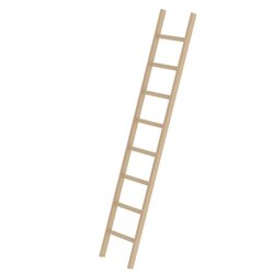 MUNK 33108 Anlegeleiter Holz oTraverse 8Sprossen