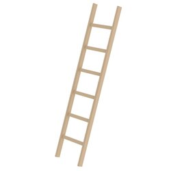 MUNK 33106 Anlegeleiter Holz oTraverse 6Sprossen