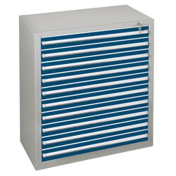 SCHULTE 36287 Schubladenblock 110cm 10Schübe lgr/bl