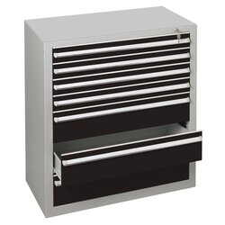 SCHULTE 36317 Schubladenblock 110cm 4+3Schübe lgr/sw