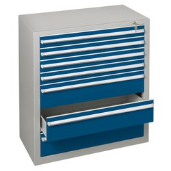 SCHULTE 36286 Schubladenblock 110cm 4+3Schübe lgr/bl