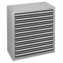 SCHULTE 36318 Schubladenblock 110cm 10Schübe lgr/sw