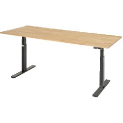 RAU 08ST2000809005B  Schreibtisch adlatus 100 2000x800x650-1300 B-Pl sw