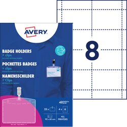 Avery Zweckform 4822 Kartenhalter 60x90mm 25St 