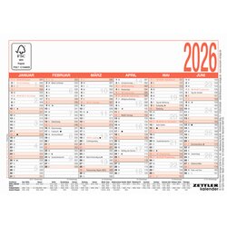 ZETTLER 900-0000 Arbeitstagekalender A6 