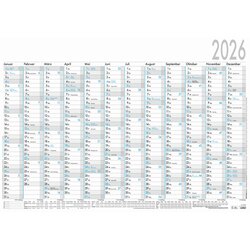 ZETTLER 916-0015 Plakatkalender 12M/1S gerollt sw/bl 5St