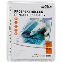 DURABLE 267619 Prospekthülle A4  tr 100St gk  