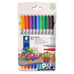 STAEDTLER® 320 C10 Doppelfasermaler Noris sort 10St