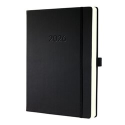 SIGEL C2604 Buchkalender Conceptum A4+ 1T/1S sw