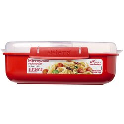sistema 00001114 Mikrowellendose Rechteck 1,25l rot