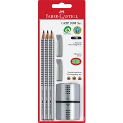 Faber-Castell 117098 Bleistiftset Grip 2001 si BK 