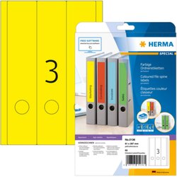 HERMA 5136 Ordneretikett 61x297mm gelb 60 St.Pack.