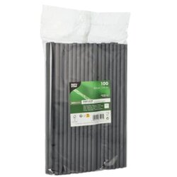 PAPSTAR 87997 Trinkhalme Shake Papier 8mmx25cm sw 100 St./Pack.