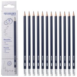 without brand E-733992 00 Bleistift HB Radiergummi d.bl 12St