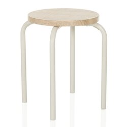 hjh OFFICE 803127 Sitzhocker ALRANDA ws/eiche