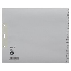 Leitz 12000085 Register A-Z DIN A4 24x21cm 20teilig Papier grau