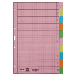 Leitz 43400000 Register blanko DIN A4 10teilig Papier sortiert