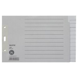 Leitz 12260085 Register DIN A5 quer blanko volle Höhe 100g Papier grau