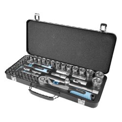 QUANTOOL Q25010 Steckschlüssel- und Bitsatz 56tlg