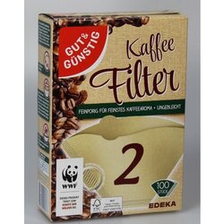 GUT & GÜNSTIG 398108 Kaffeefilter Gr.2 br 100St