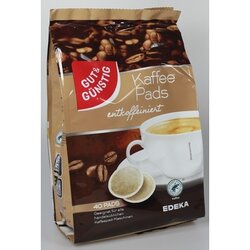 GUT & GÜNSTIG 257693 Kaffeepads entkoffeiniert 40St