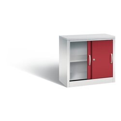 C+P Schiebetürenschrank Acurado 800 x 720 x 400 mm (B x H x T) lichtgrau