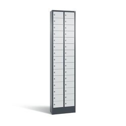 C+P 80700201S10160 Fachschrank 30Fächer 195x46x20cm an/lgr