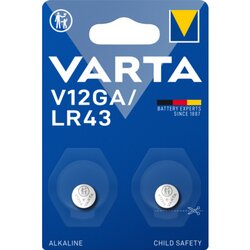 Varta 4278101402 Knopfzelle V12GA/LR43 Alkaline 2St