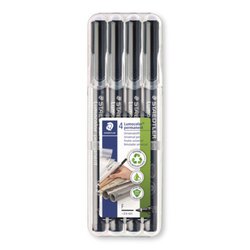 STAEDTLER® 318-9WP4HZ Folienstift Lumocolor 0,6mm sw 4St