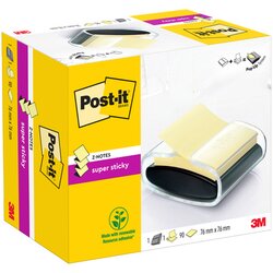 Post-it® Haftnotizspender Super Sticky Z-Notes schwarz/transparent
