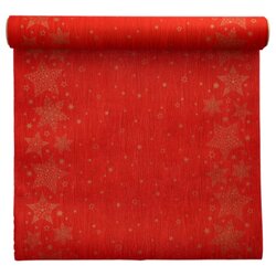 PAPSTAR 88657 Tischläufer 3mx40cm Christmas Shine rt